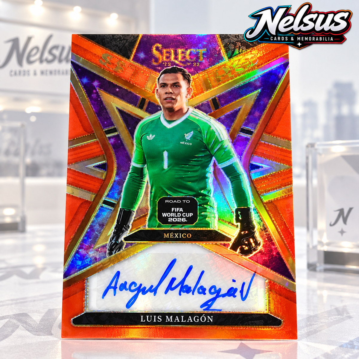 Tarjeta Luis Angel Malagon • Autografo • Num. 37/49 • Mexico