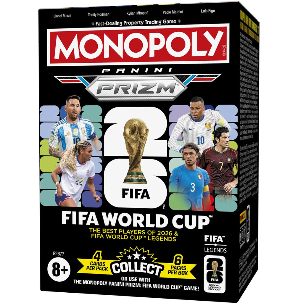 Caja Blaster Monopoly Panini Prizm FIFA World Cup 2026 – 24 Tarjetas (Nueva / Sellada)