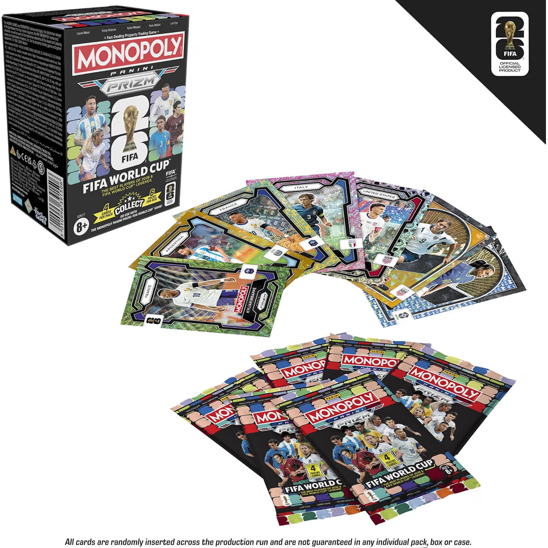 Caja Blaster Monopoly Panini Prizm FIFA World Cup 2026 – 24 Tarjetas (Nueva / Sellada)