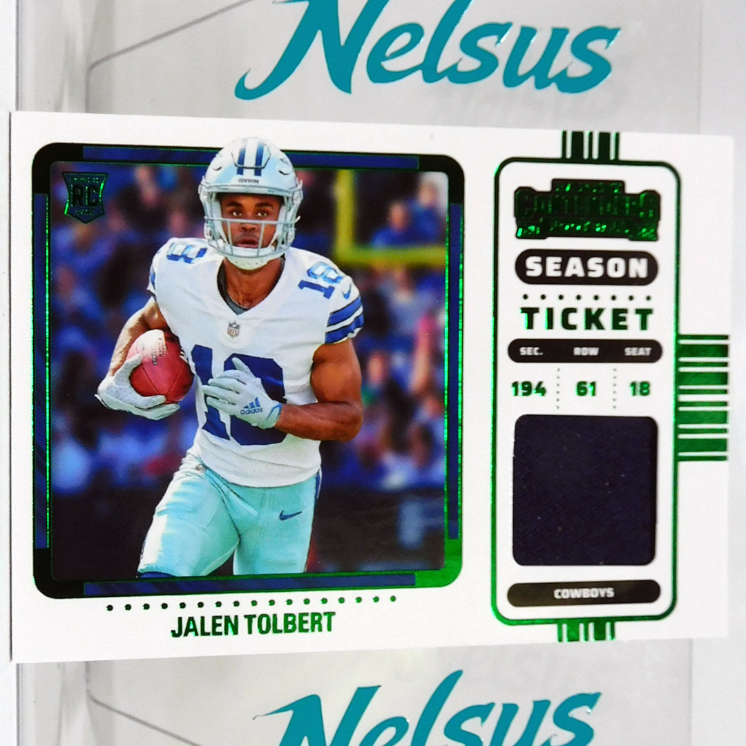 Tarjeta Jalen Tolbert • Jersey Incrustado Memorabilia • Rookie Card