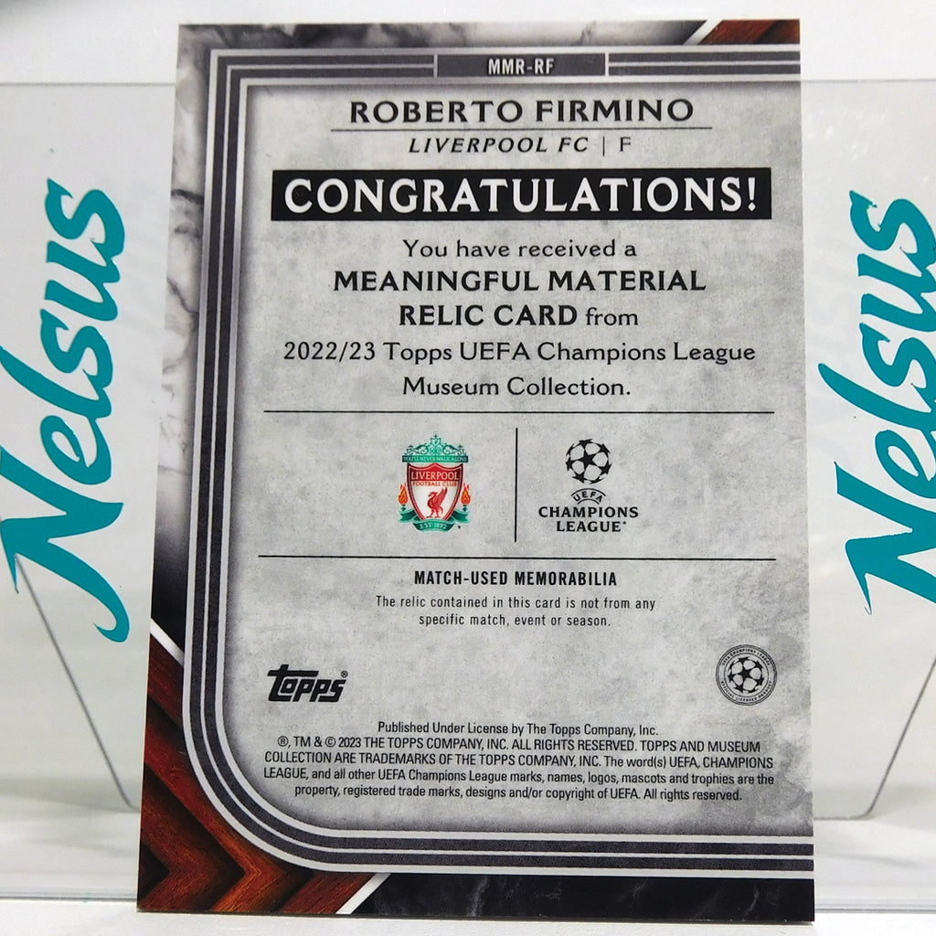 Tarjeta Roberto Firmino Liverpool Parche usado en Juego Numerada 246/250