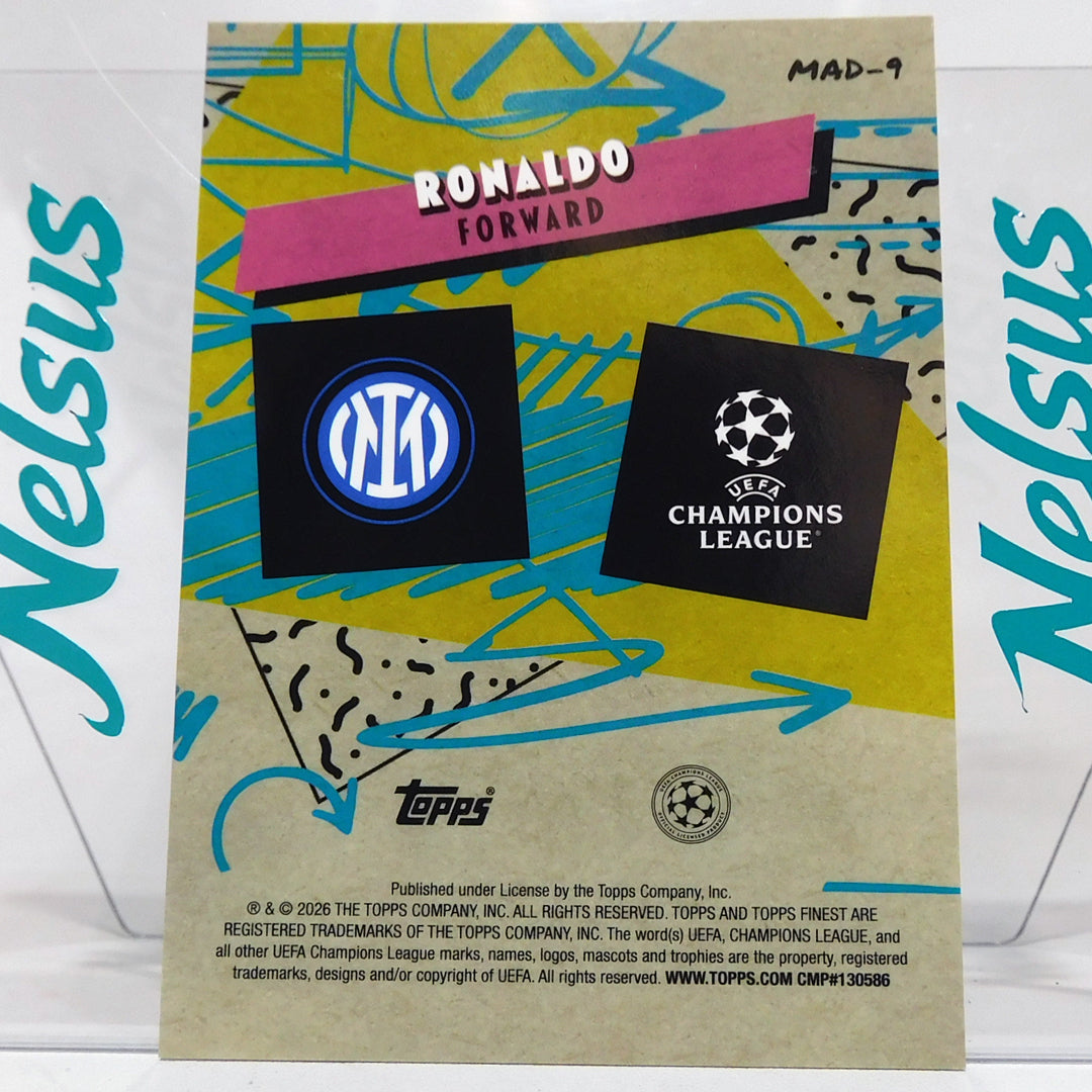Tarjeta Ronaldo Nazario • Insert 90´s Madness • Inter de Milan