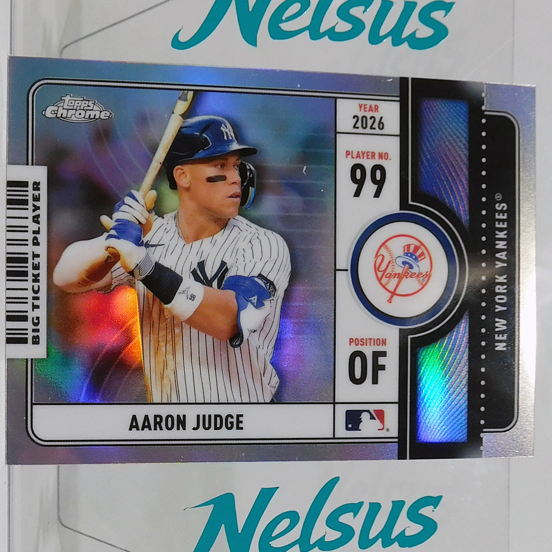 Tarjeta Aaron Judge • Insert Big Ticket Refractor • New York Yankees