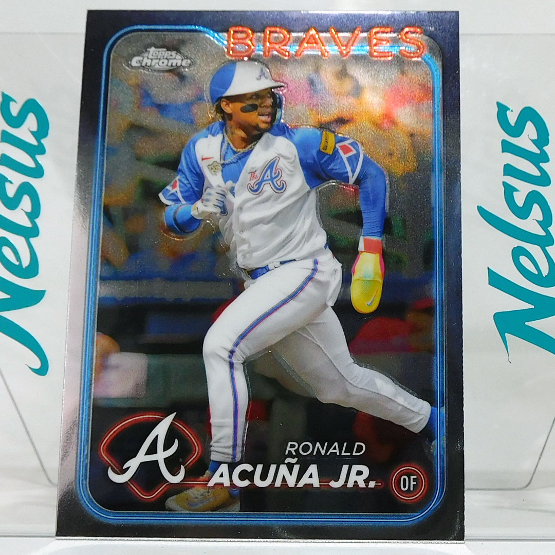 Tarjeta Ronald Acuña Jr. • Blue Border • Bravos de Atlanta