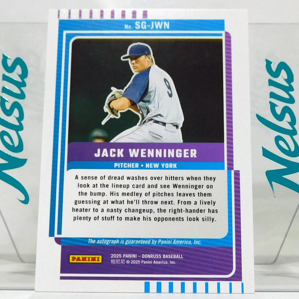 Tarjeta Autografiada Jack Wenninger • Insert Signature Series • Holografic