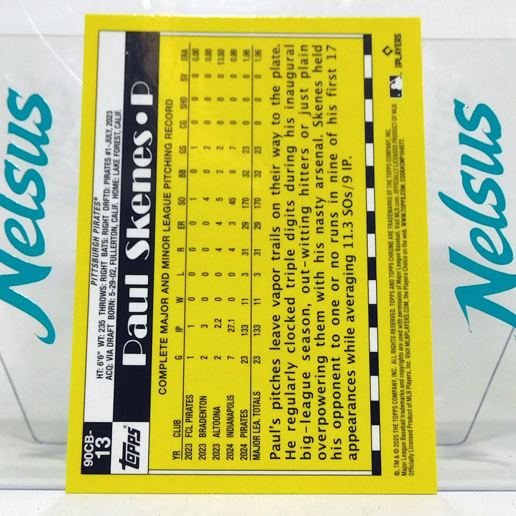 Tarjeta Paul Skenes • Holografica • Pittsburgh Pirates