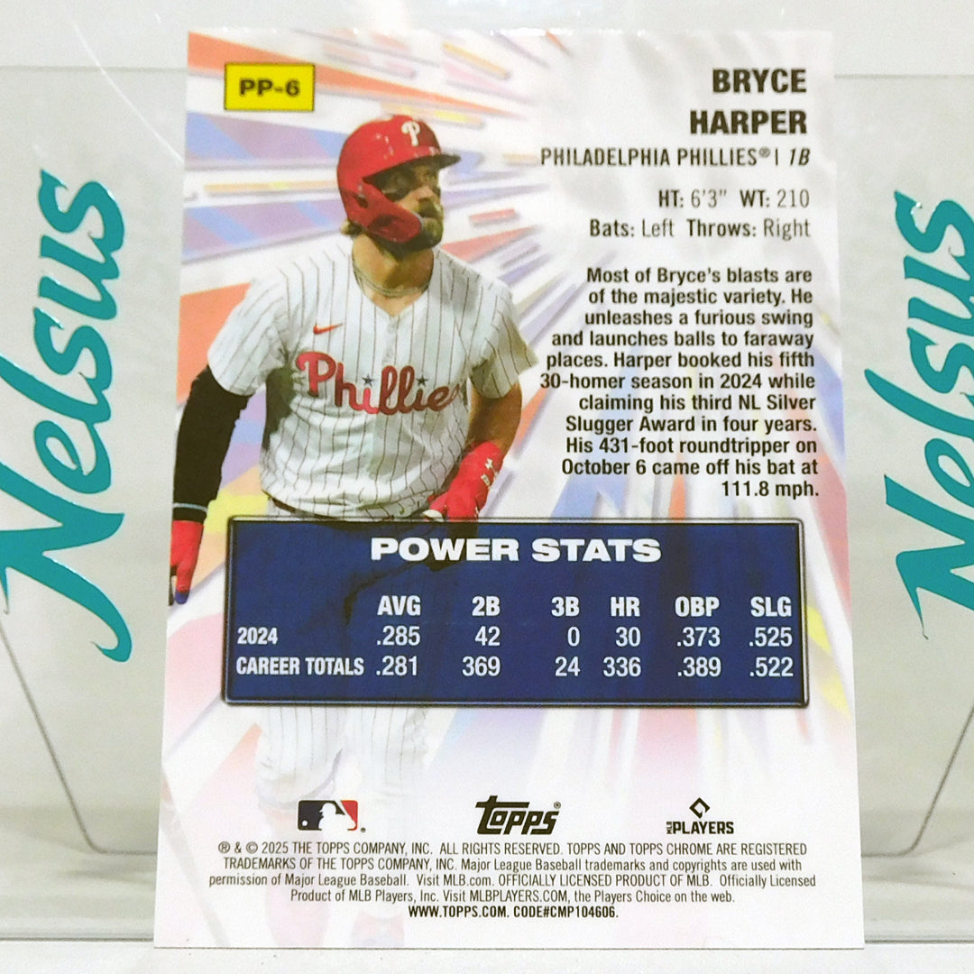 Tarjeta Bryce Harper • Insert Power Players • Philadelphia Phillies
