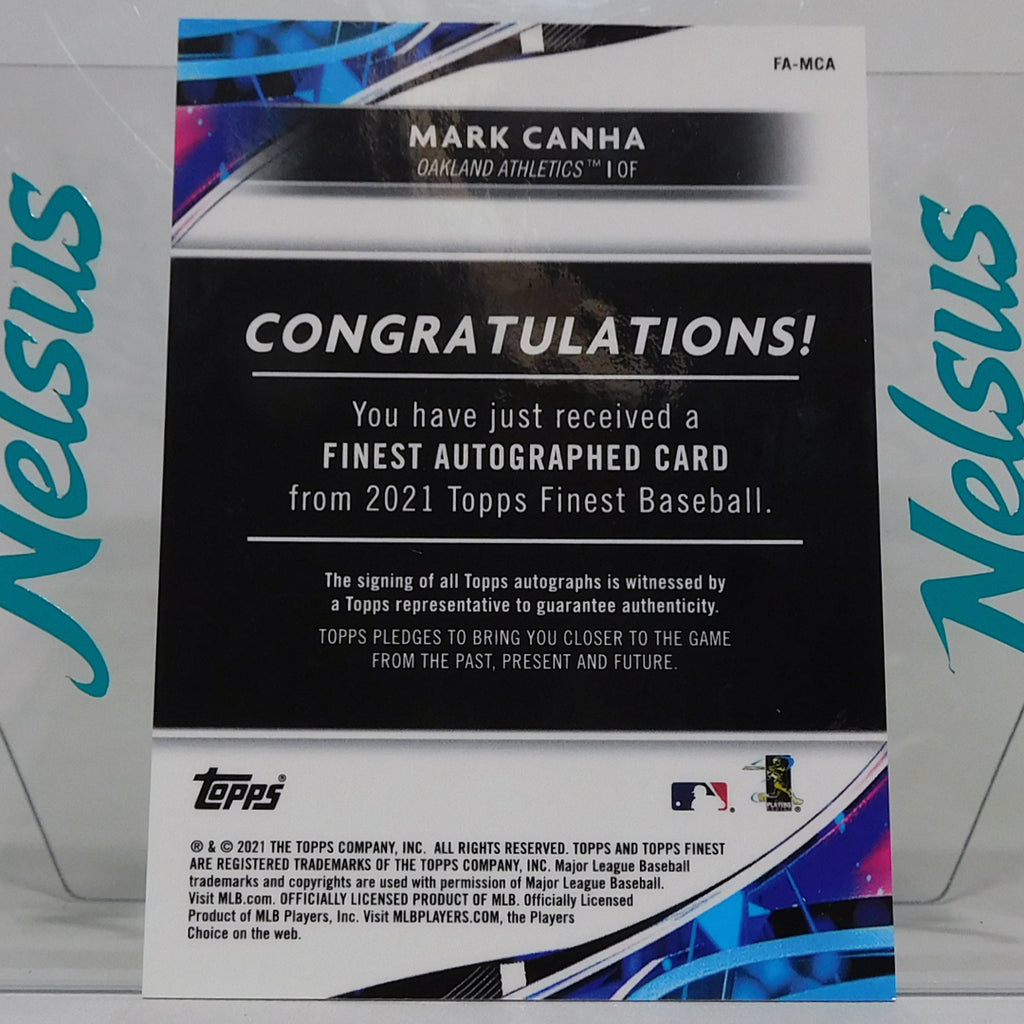 Tarjeta Mark Canha • Autografo On-Card • Oakland Athletics