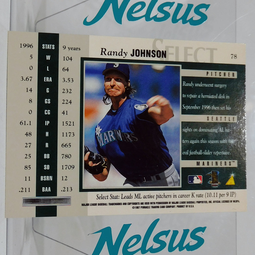 Tarjeta Randy Johnson • Seattle Mariners • 1997