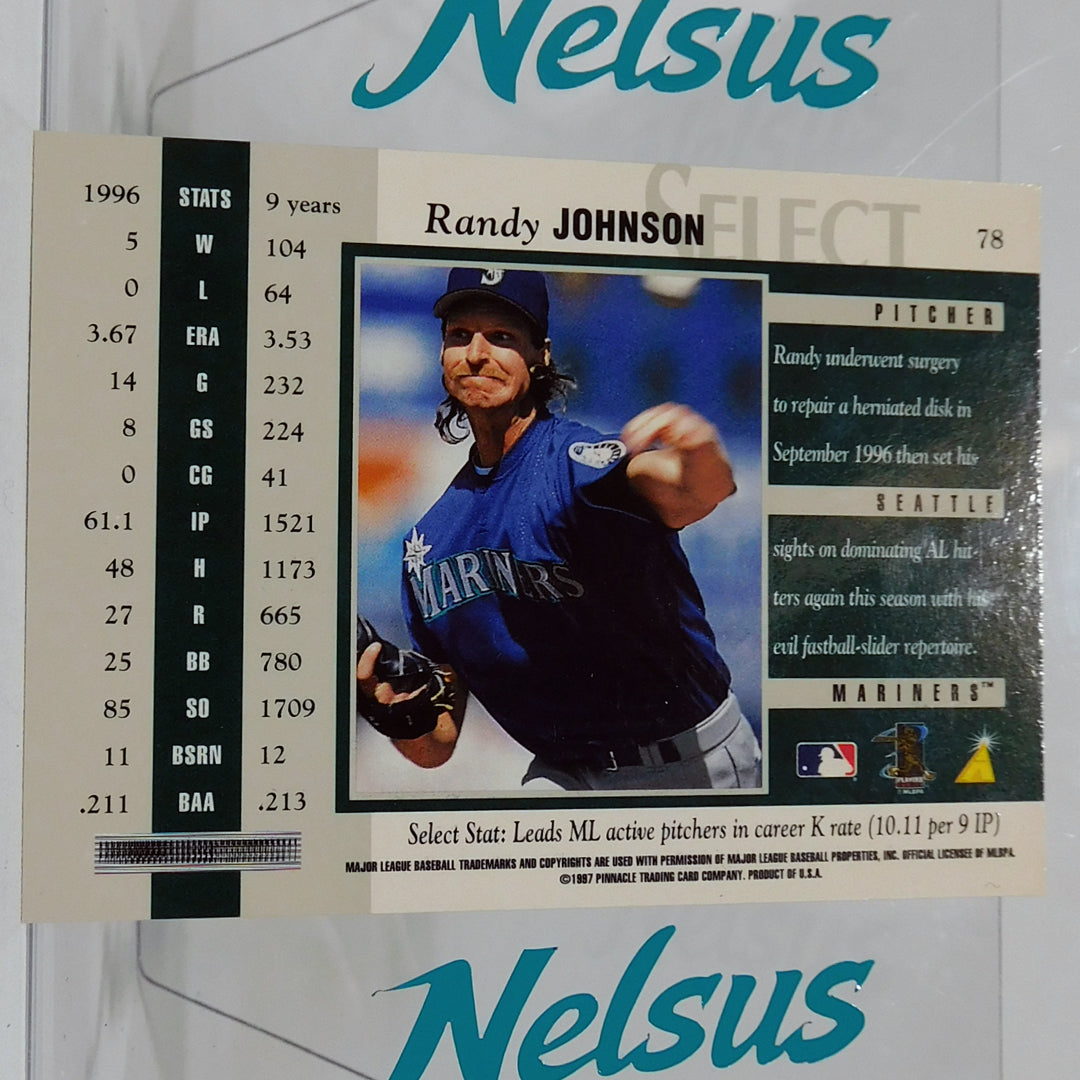 Tarjeta Randy Johnson • Seattle Mariners • 1997