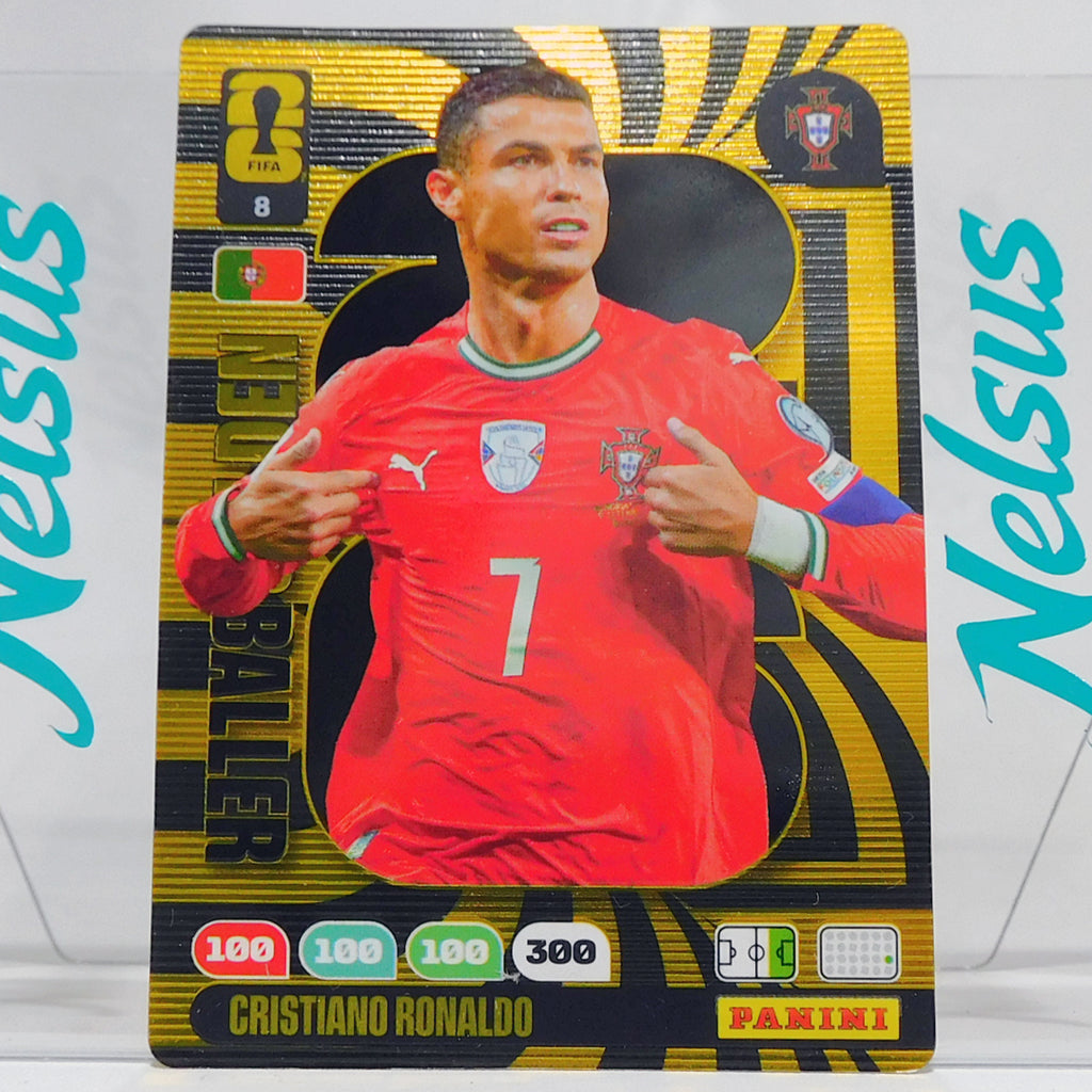 Tarjeta Cristiano Ronaldo • Insert Golden Baller • Portugal
