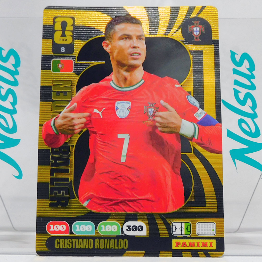Tarjeta Cristiano Ronaldo • Insert Golden Baller • Portugal