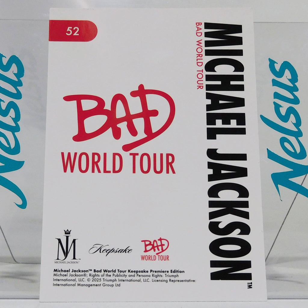 Tarjeta Michael Jackson • Insert Wordmark • Bad World Tour