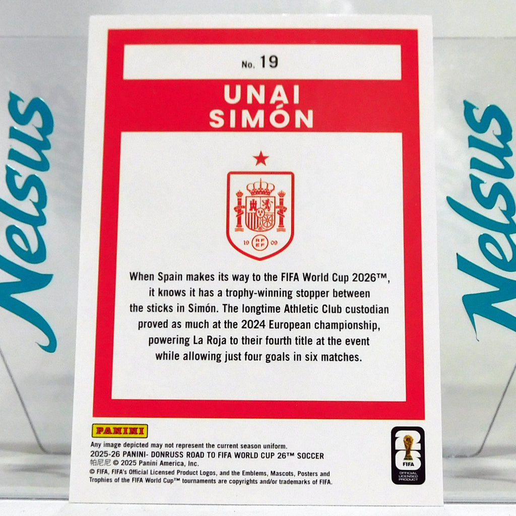 Tarjeta Unai Simon • Red Laser Paralell • España