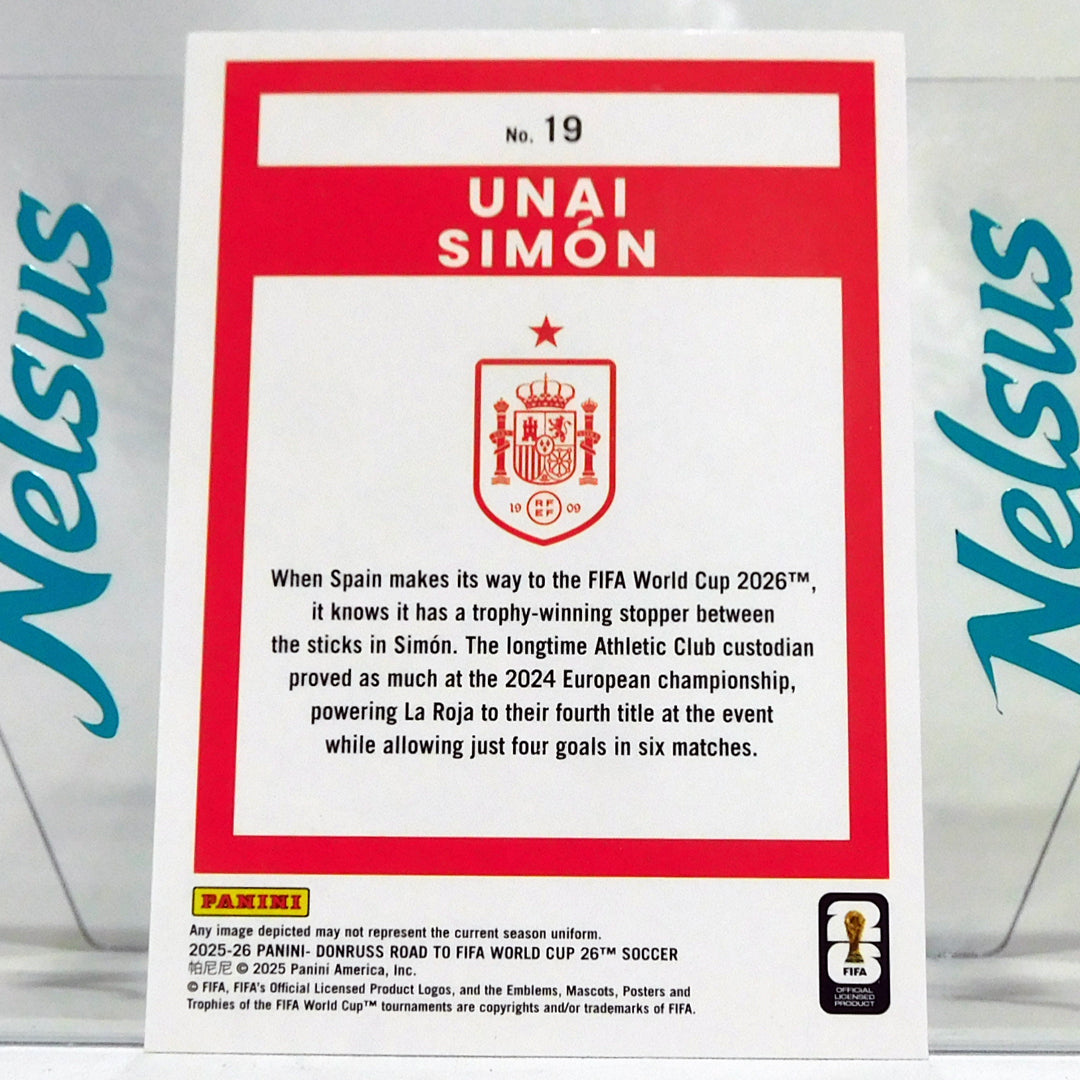 Tarjeta Unai Simon • Red Laser Paralell • España