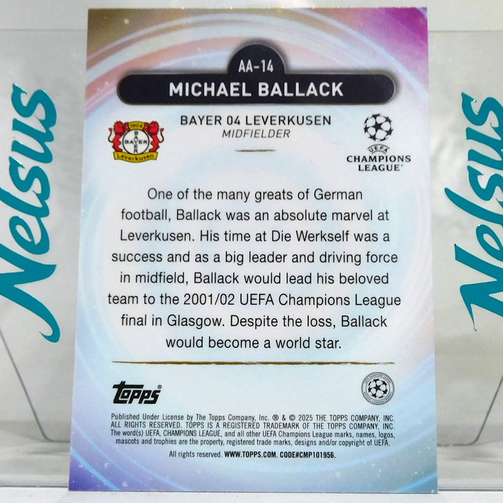 Tarjeta Michael Ballack • Insert Ageless Alchemy • Bayer 04 Leverkusen