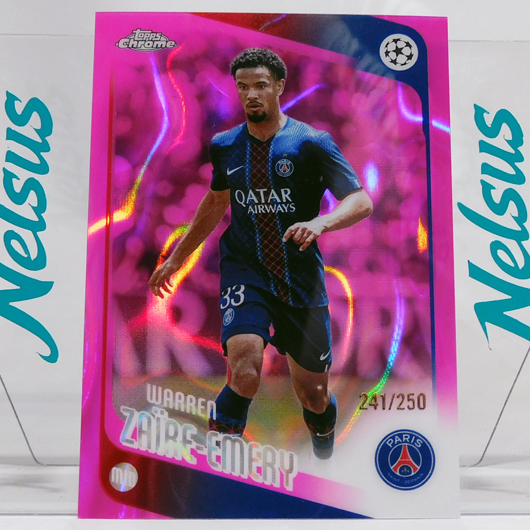 Tarjeta Warren Zaïre-Emery • Paralela Pink Refractor • Num. 241/250