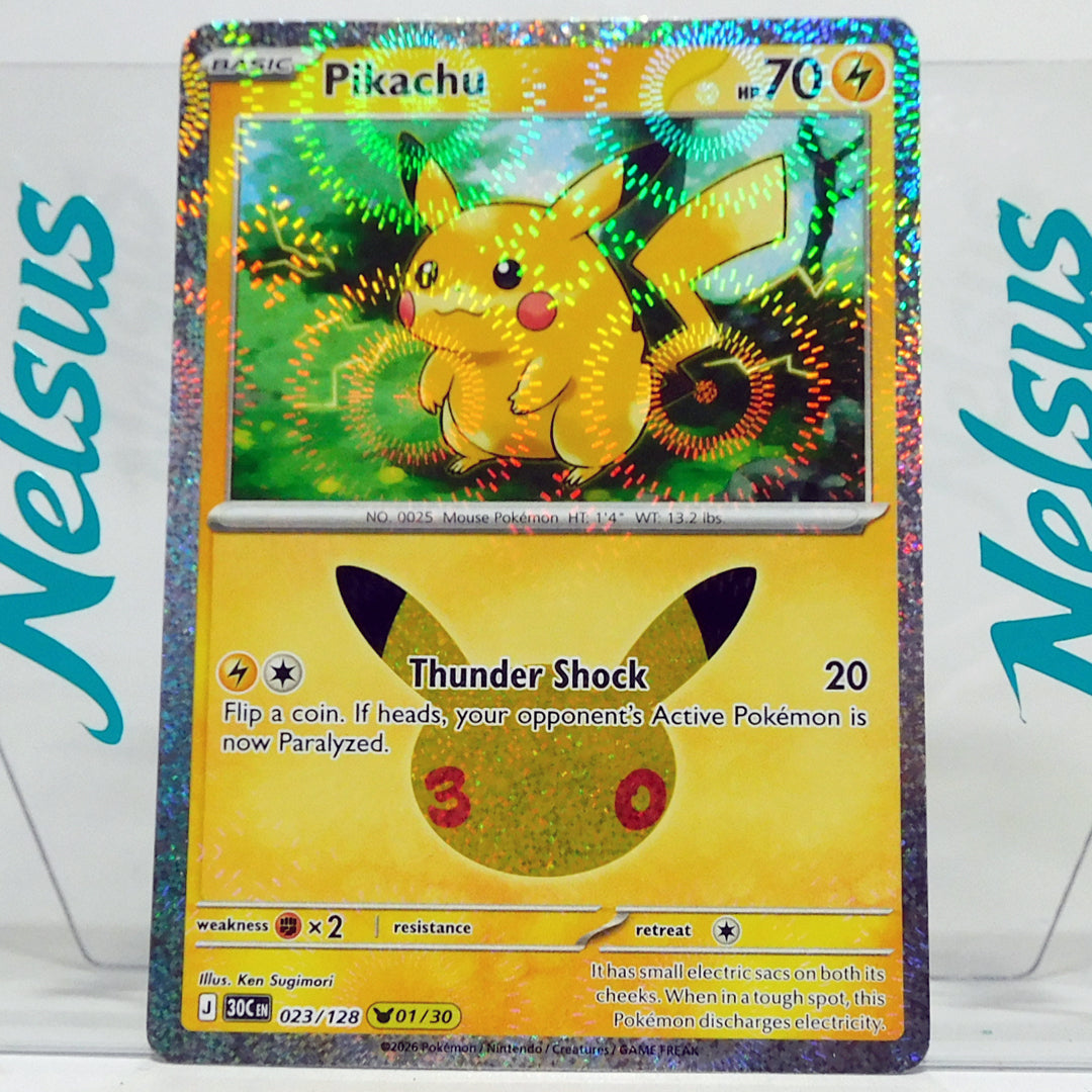 Tarjeta Pikachu • Holografic • 30th Celebration • #01