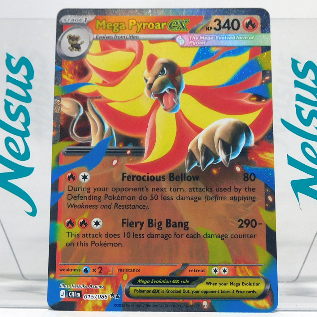 Tarjeta Mega Pyroar Ex • Ultra Rare / Double Rare • Mega Evolution: Crimson Ignition