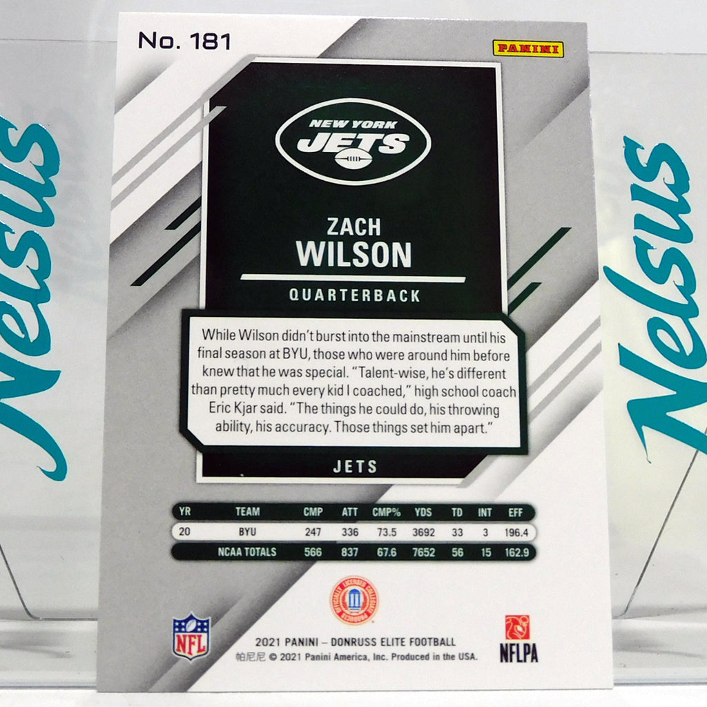 Tarjeta Zach Wilson • Paralel • Rookie Card • Num. 328/599 • Jets