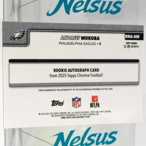 Tarjeta Andrew Mukuba • Autogafo • Num. 106/275 • Rookie Card • Paralela