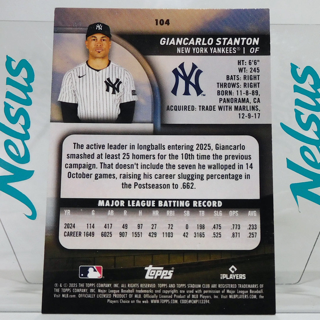Tarjeta Giancarlos Stanton • New York Yankees