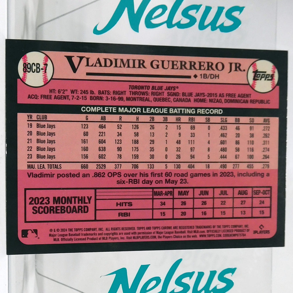 Tarjeta Vladimir Guerrero Jr. • Refractor • Insert