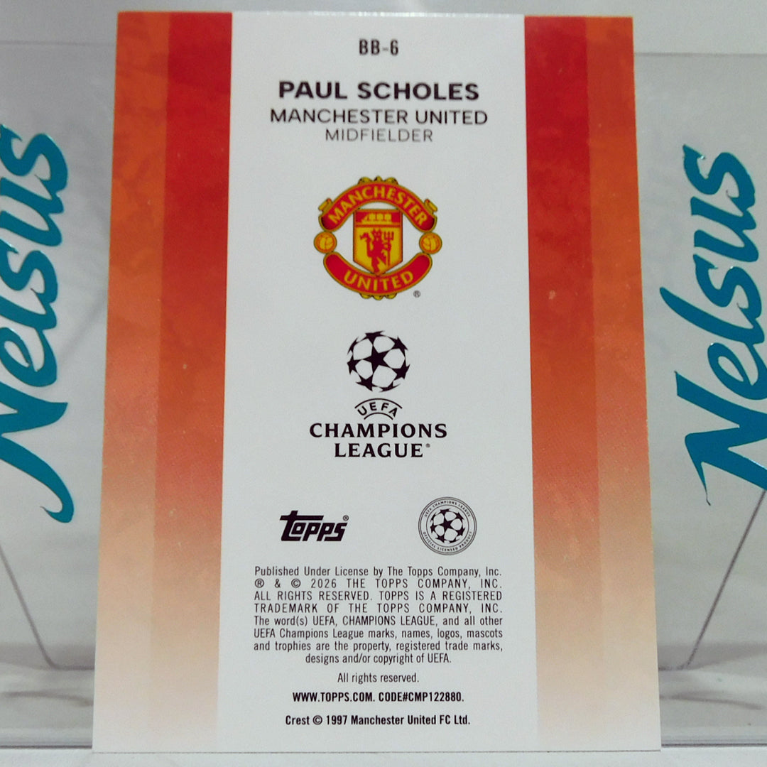 Tarjeta Paul Scholes • Insert BB-6 • Manchester United
