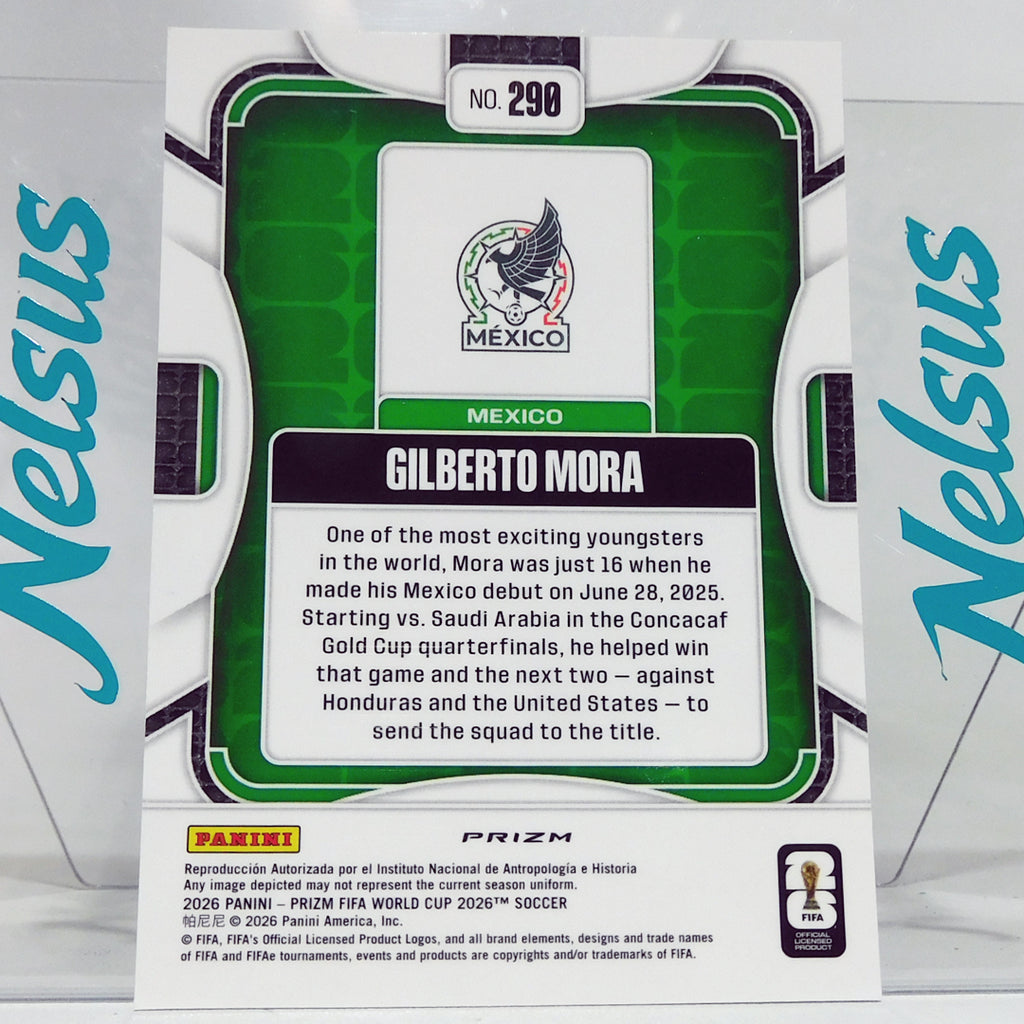 Tarjeta Gilberto Mora • Paralela Prizm • Rookie Card