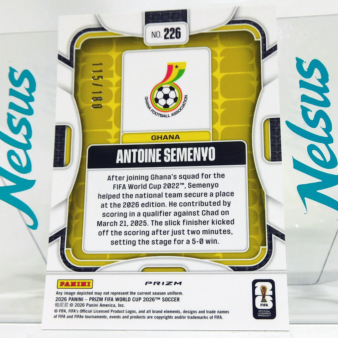 Tarjeta Antoine Semeydo Ghana Fluorescent Yellow Wave Numerada 115/180