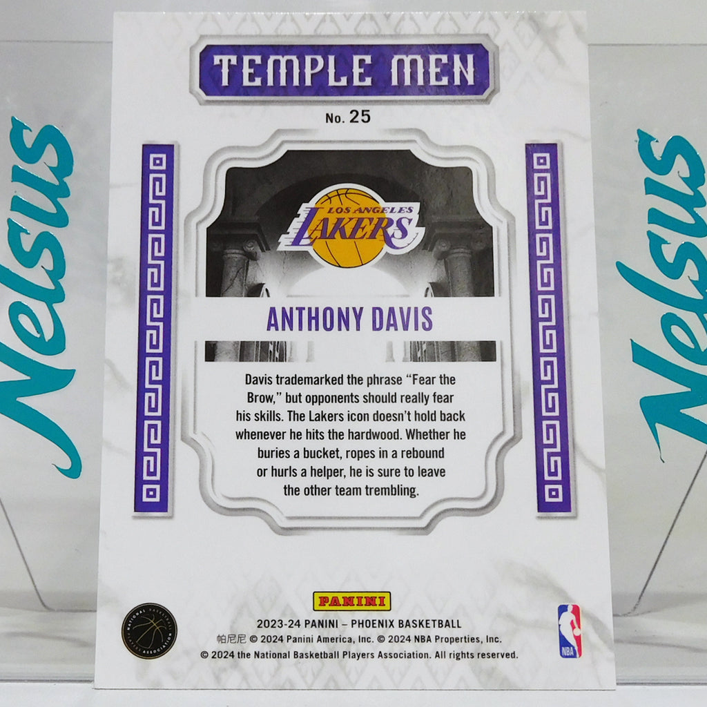 Tarjeta Anthony Davis • Insert Temple Men • Los Angeles Lakers