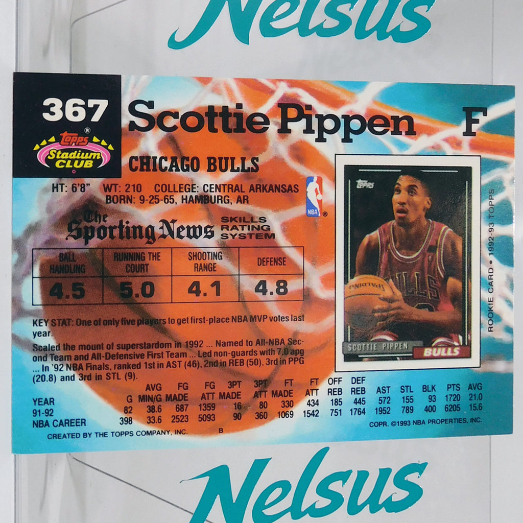 Tarjeta Scottie Pippen • Chicago Bulls • 1992