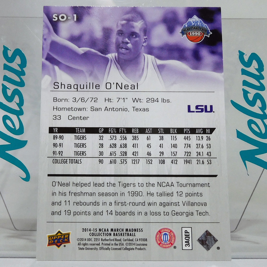 Tarjeta Shaquille O´Neal • Epoca Universitaria