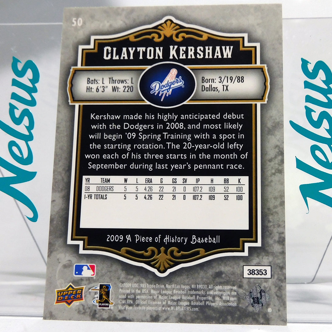 Tarjeta Clayton Kershaw Los Angeles Dodgers