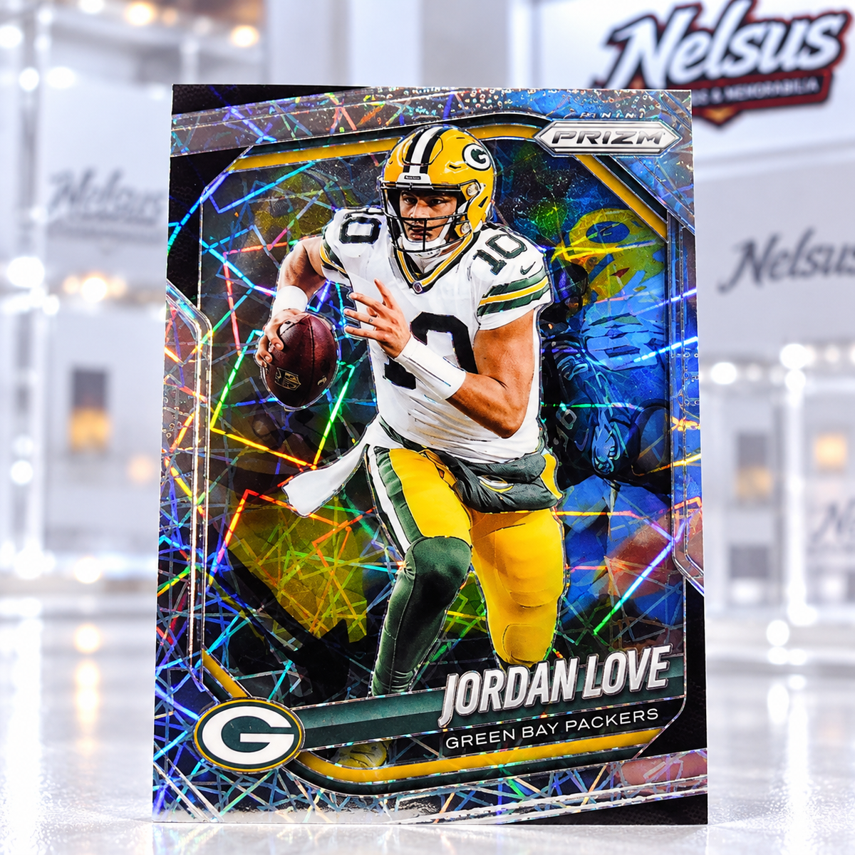 Tarjeta Jordan Love • Paralela Prizm Cracked • Green Bay Packers