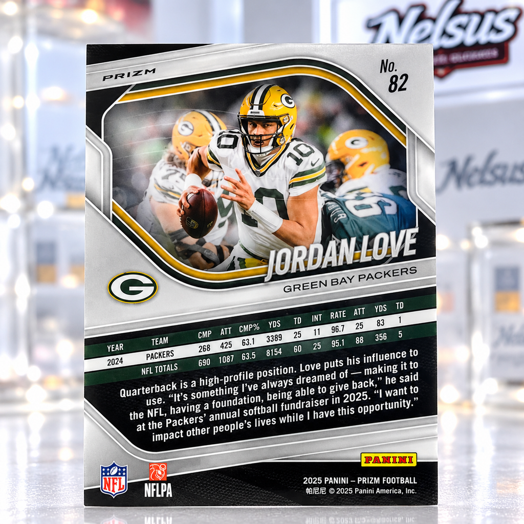 Tarjeta Jordan Love • Paralela Prizm Cracked • Green Bay Packers