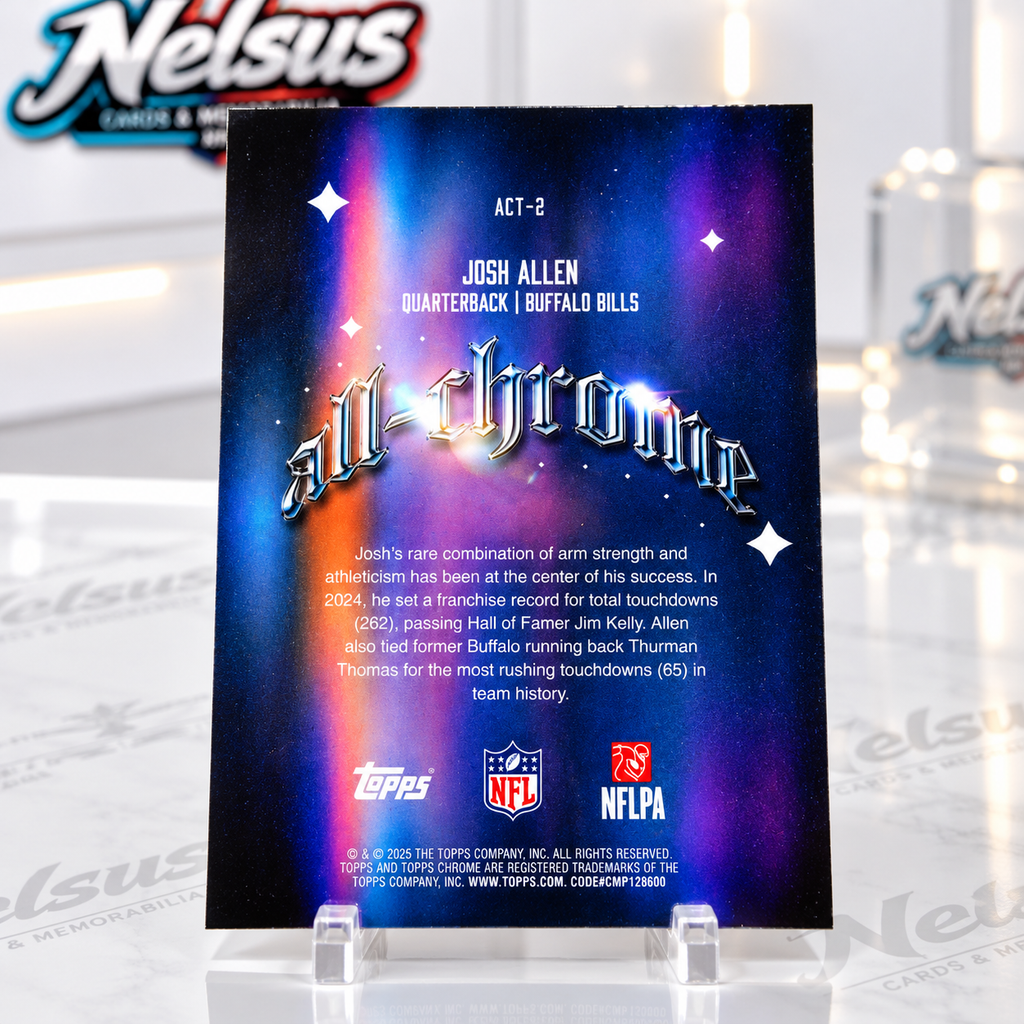 Tarjeta Josh Allen • Insert All-Chrome Team • X-Fractor