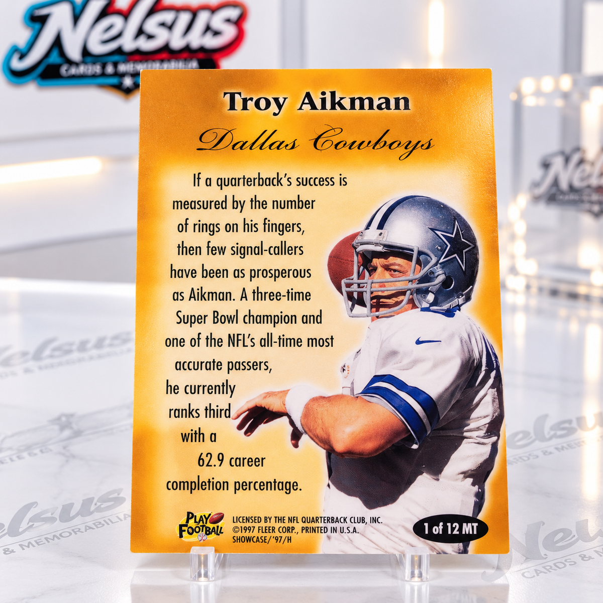 Tarjeta Troy Aikman • Insert Midas Touch • Dallas Cowboys