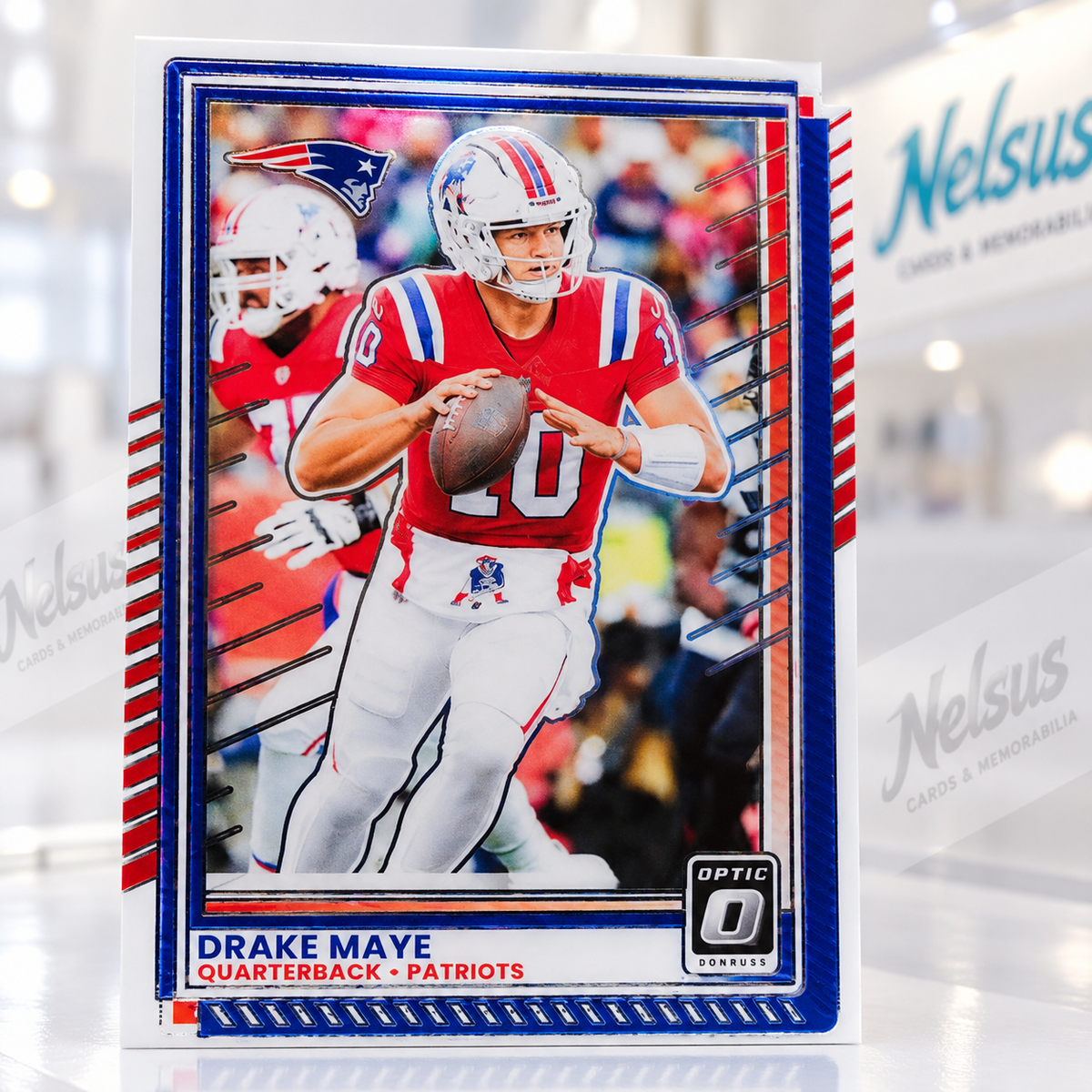 Tarjeta Drake Maye • New England Patriots • Holografic