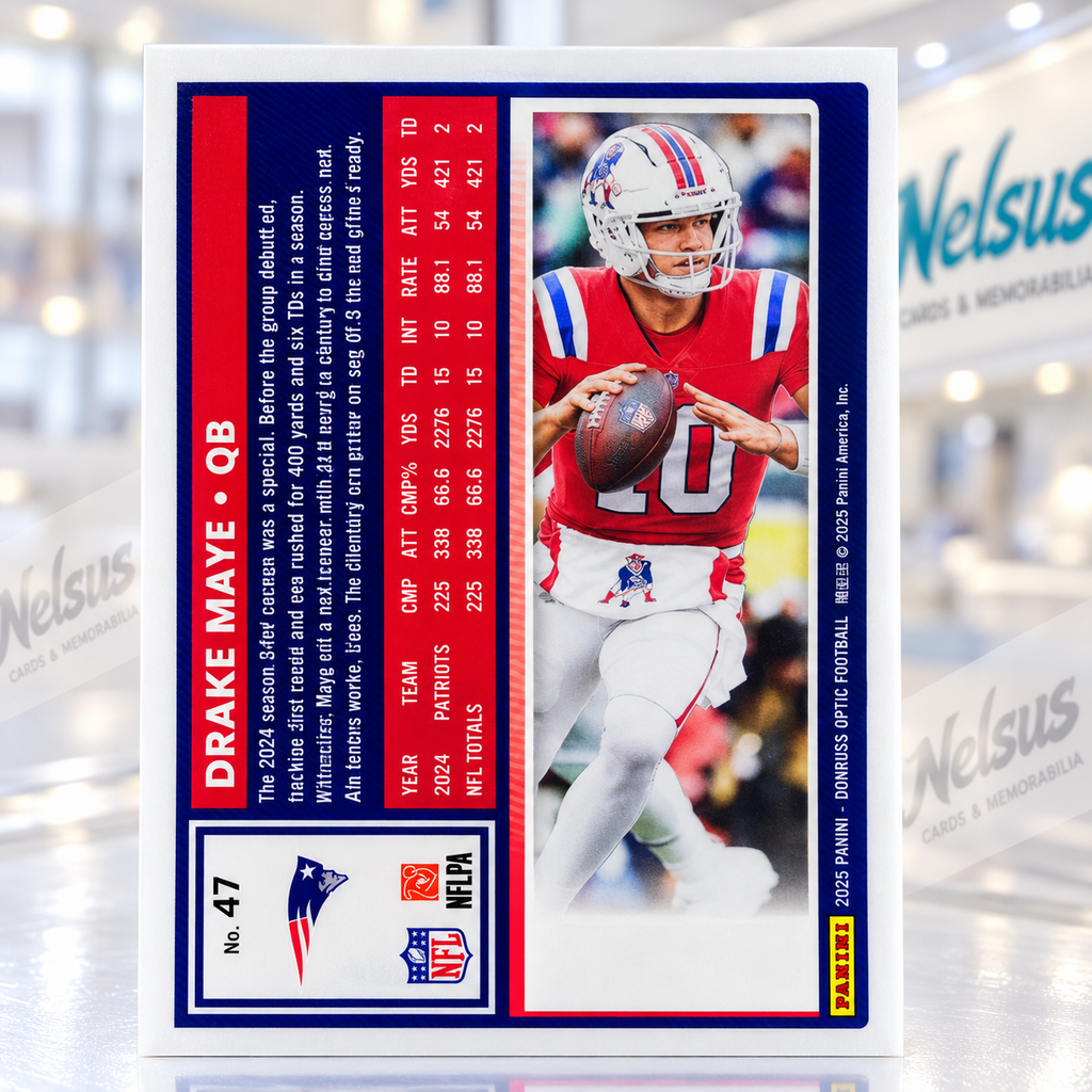 Tarjeta Drake Maye • New England Patriots • Holografic