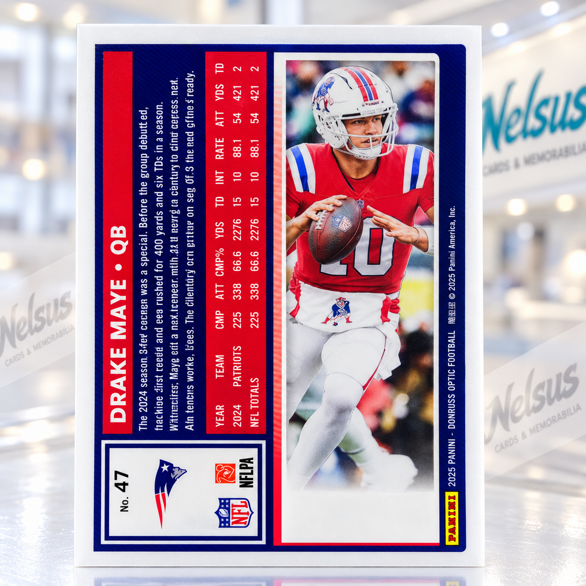 Tarjeta Drake Maye • New England Patriots • Holografic