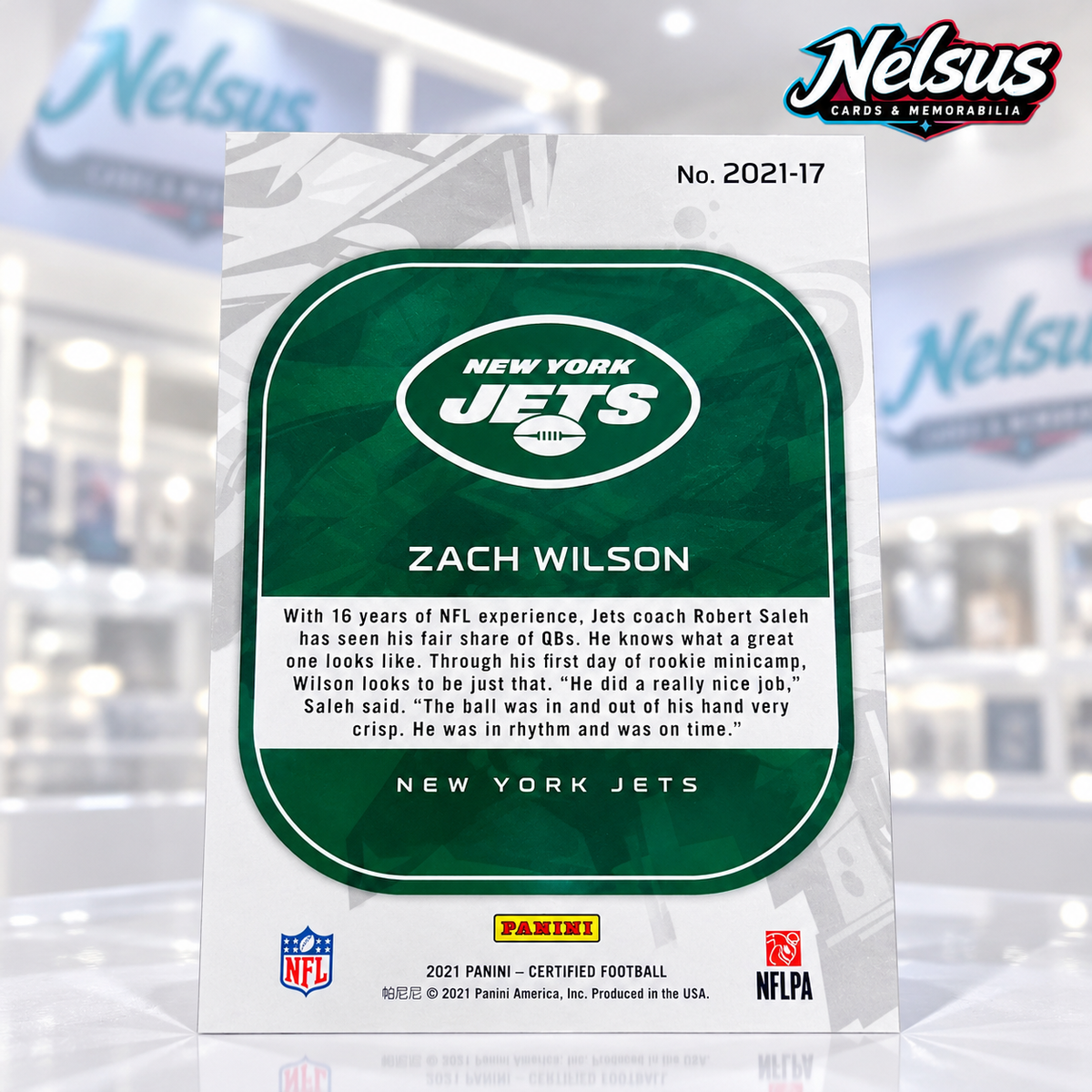 Tarjeta Zach Wilson • Rookie Card • Insert Graffiti