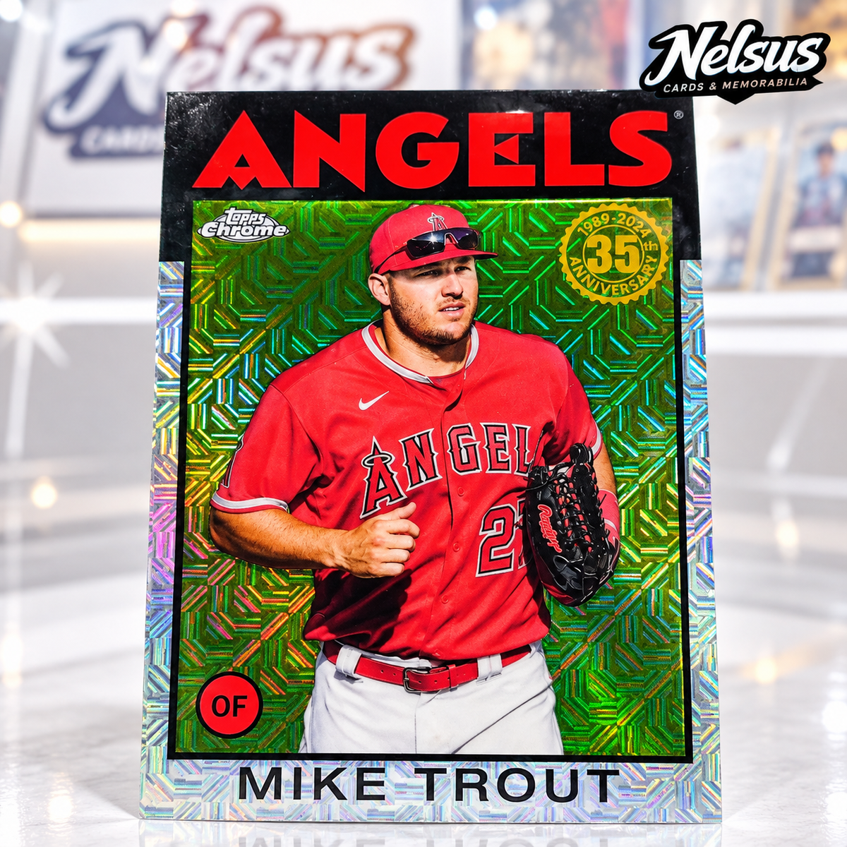 Tarjeta Mike Trout • Mojo Refractor • Los Angeles Angels