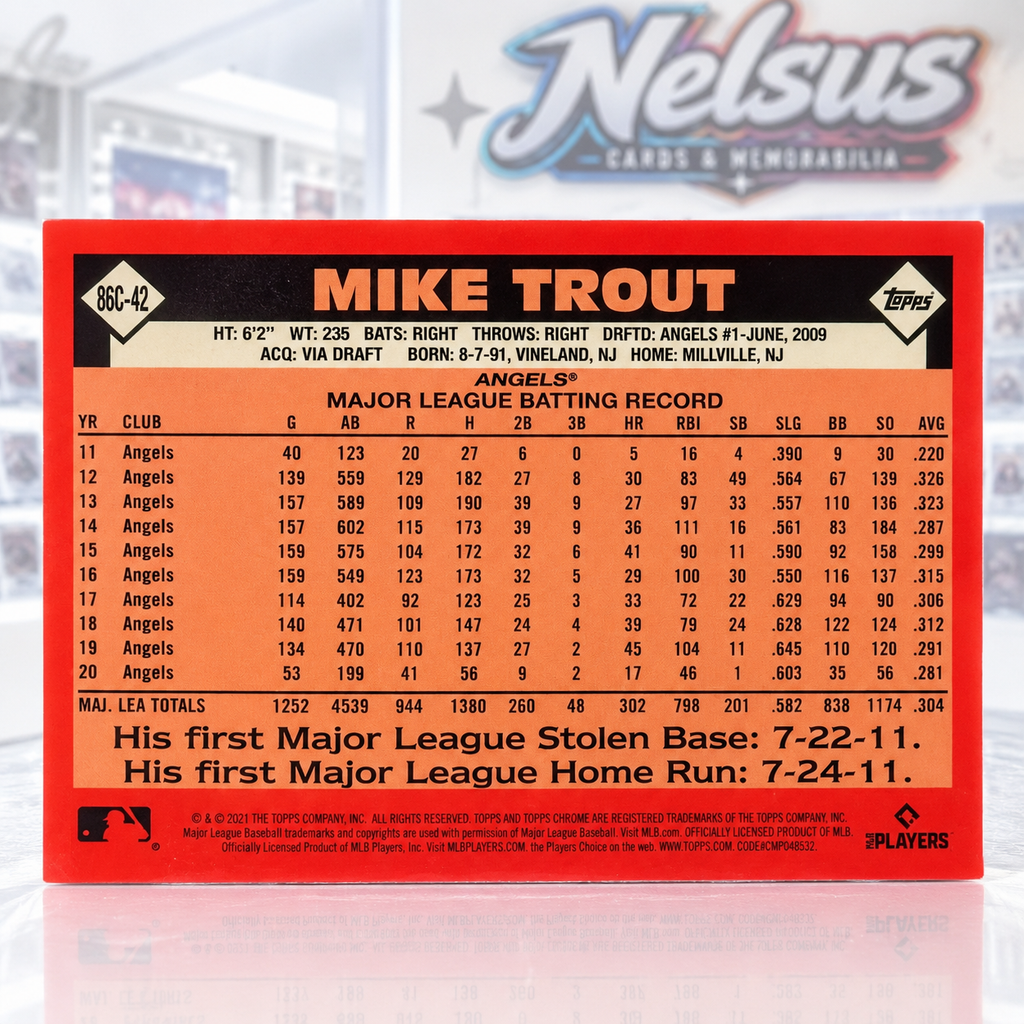 Tarjeta Mike Trout • Mojo Refractor • Los Angeles Angels