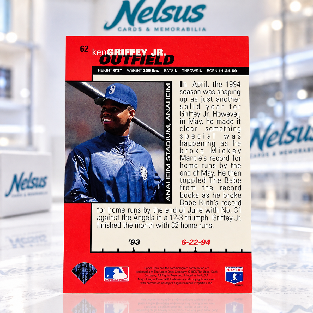 Tarjeta Ken Griffey Jr. • Insert Best of the 90´s • Seattle Mariners