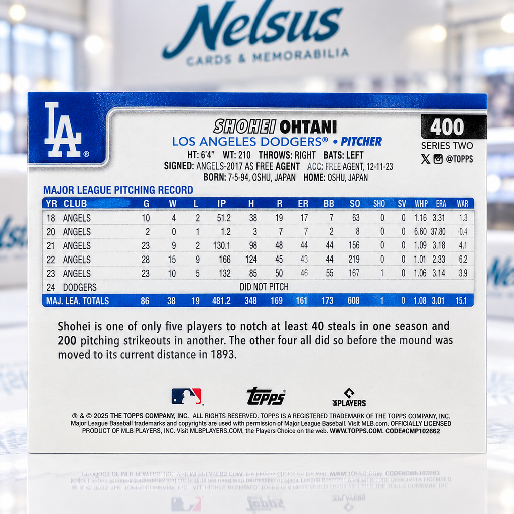 Tarjeta Shohei Ohtani • Paralell Holografic • Los Angeles Dodgers