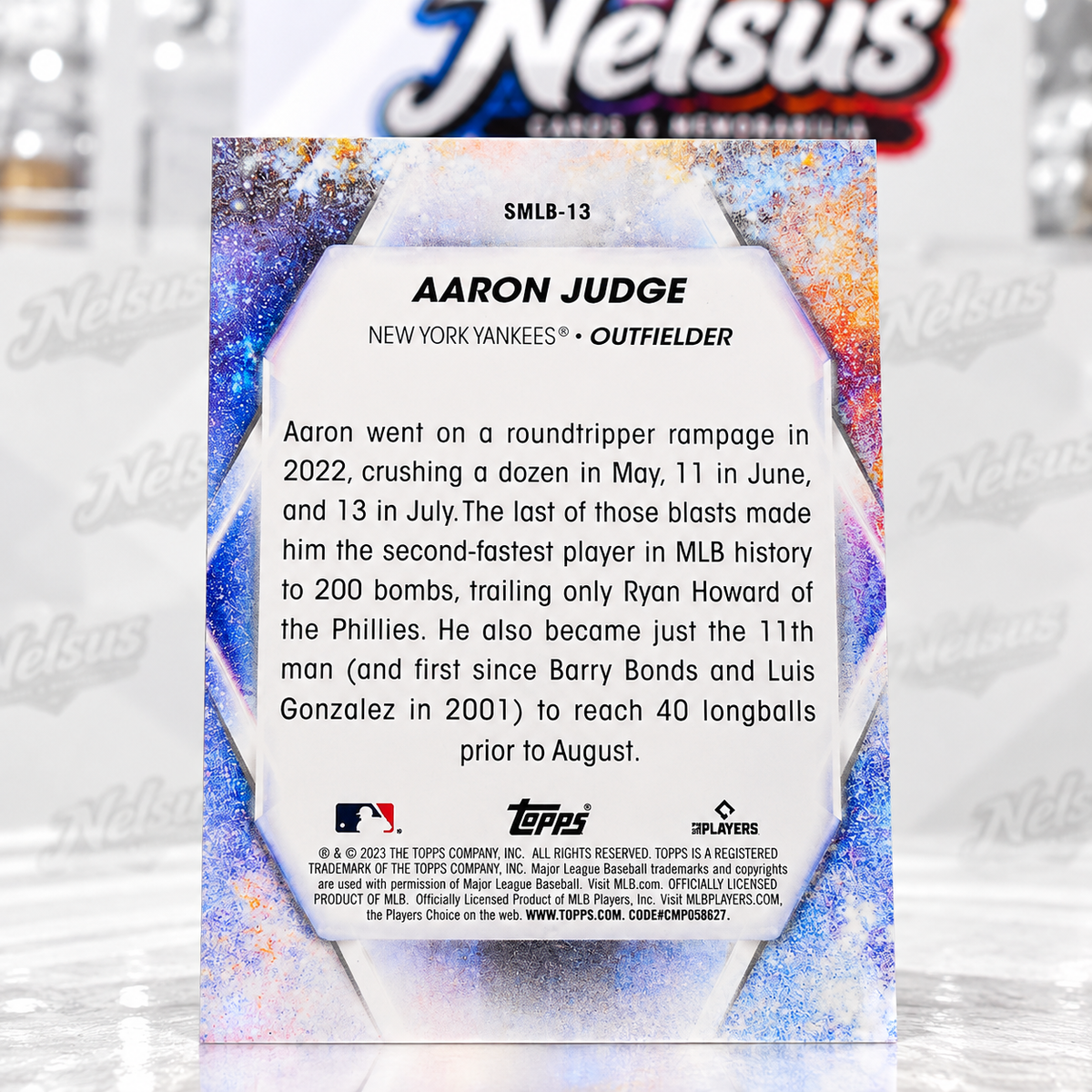 Tarjeta Aaron Judge • Insert Stars of MLB • New York Yankees