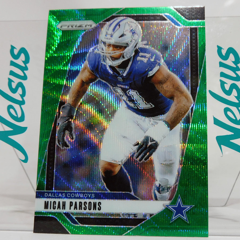 Tarjeta Micah Parsons Dallas Cowboys Panini Prizm NFL Green Prizm