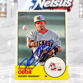 Tarjeta Rougned Odor • Autografo • Hickory Crawdads