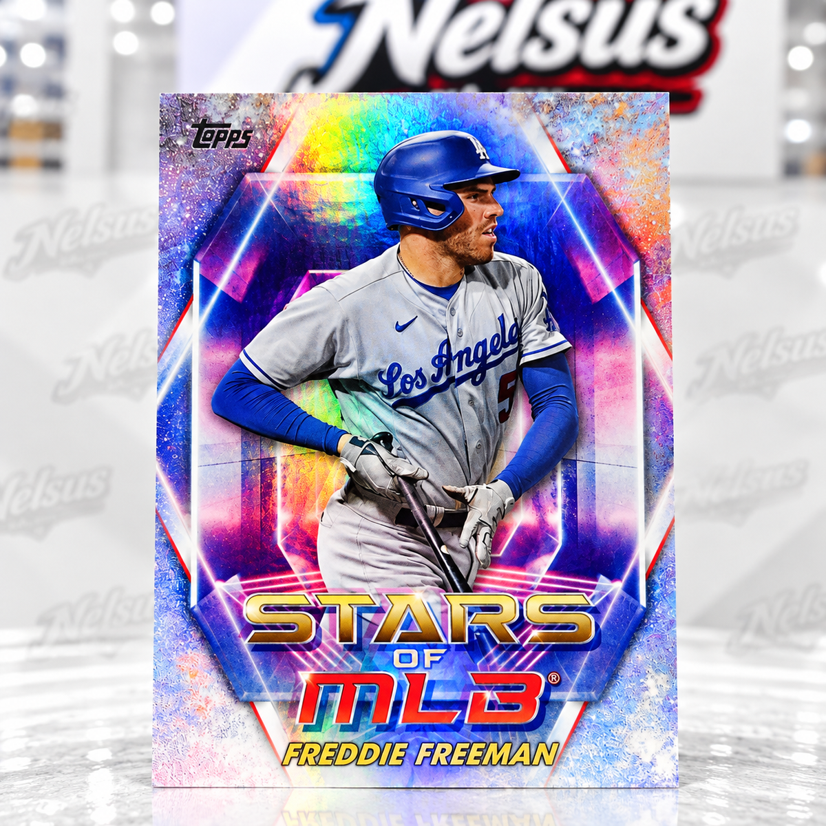 Tarjeta Freddie Freeman • Insert Stars of MLB • Holografic